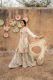 Seroli Spring Unstitched Silk 3Pc Suit - TAJ MAHAL