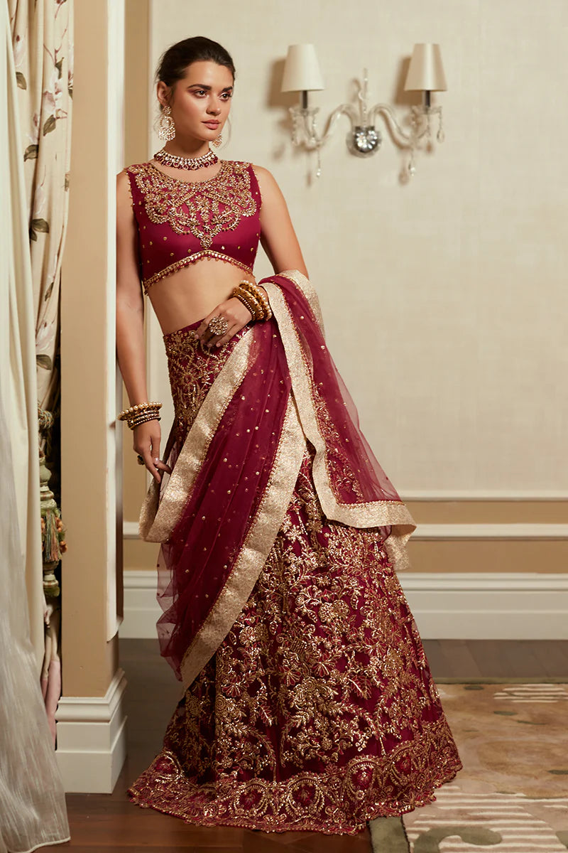 MUSHQ Amour Trousseau De Luxe Wedding Unstitched Suit TDL23-06 RUBY