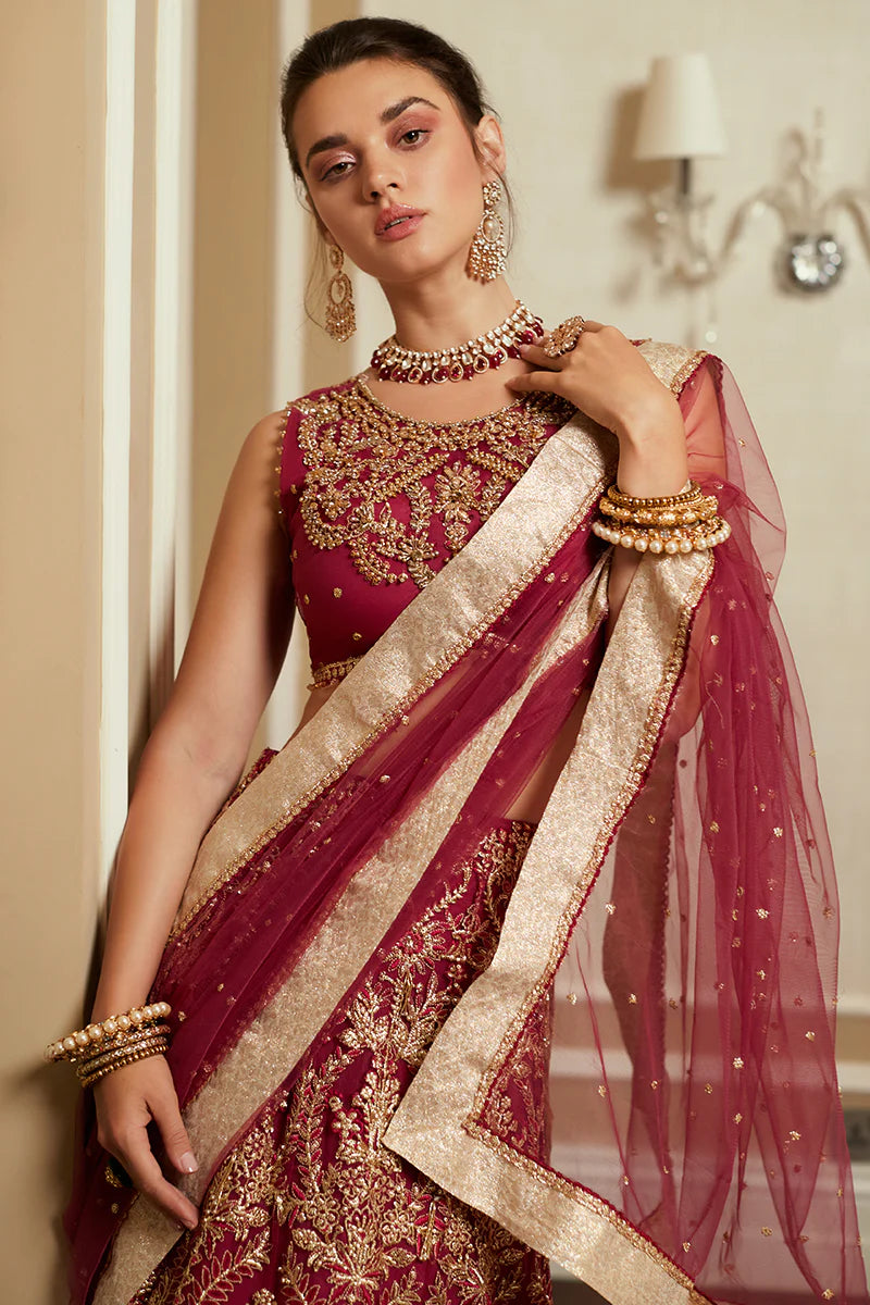MUSHQ Amour Trousseau De Luxe Wedding Unstitched Suit TDL23-06 RUBY