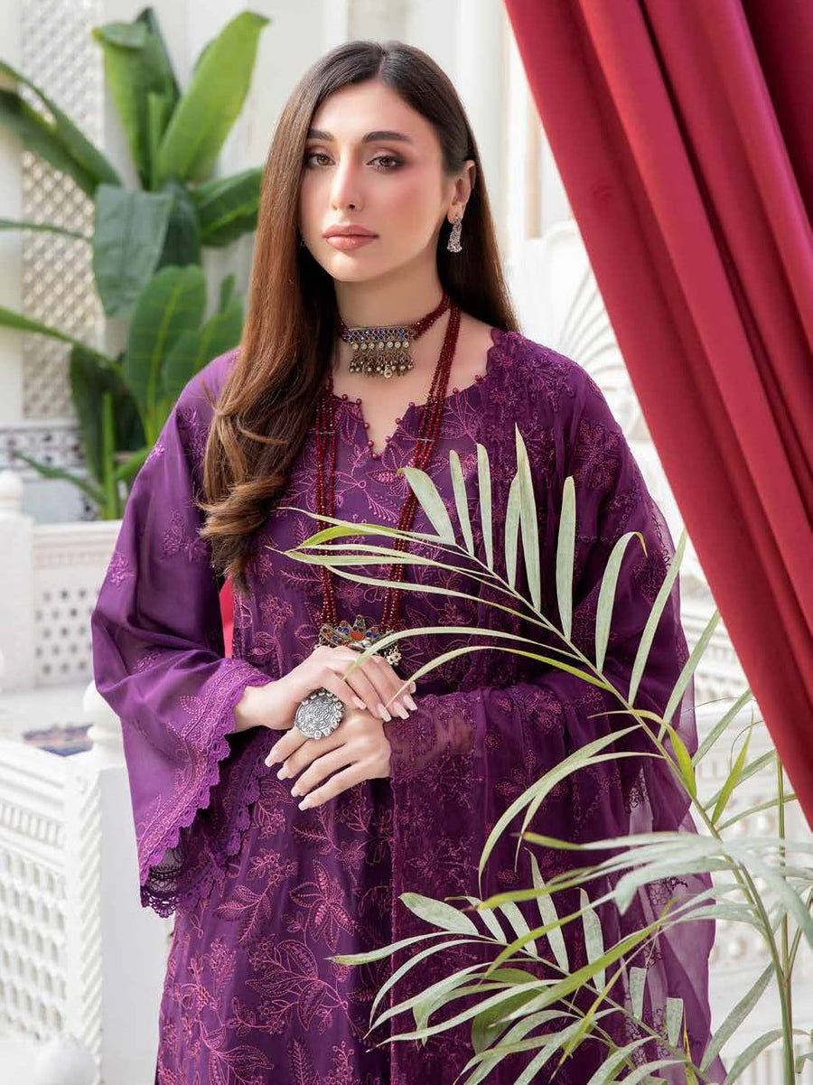 Tehzeeb by Riaz Arts Unstitched Embroidered Swiss Voil 3Pc Suit TL-02