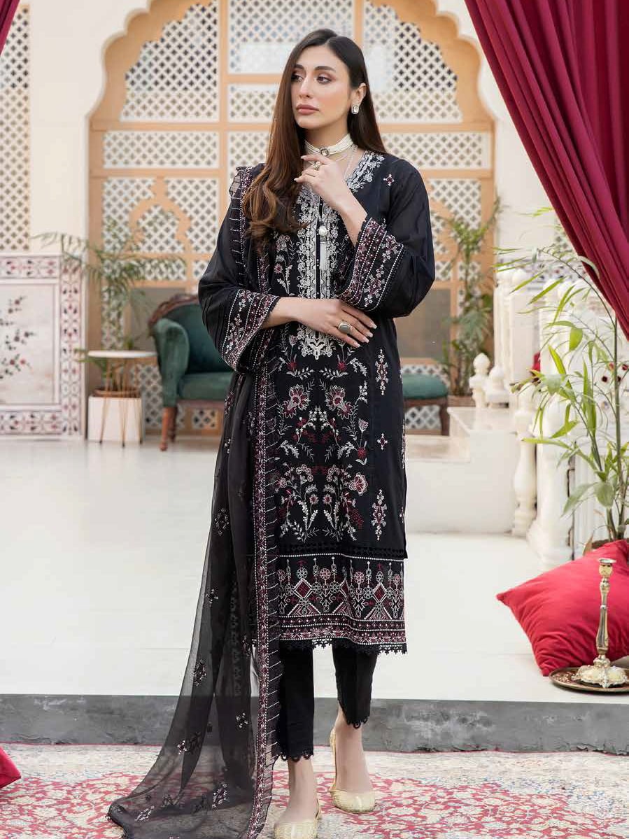 Tehzeeb by Riaz Arts Unstitched Embroidered Swiss Voil 3Pc Suit TL-05