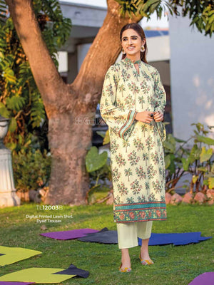 Gul Ahmed Essential Printed Lawn 2Pc Suit TL-12003B - FaisalFabrics.pk