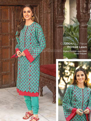 Gul Ahmed Essential Printed Lawn 2Pc Suit TL-12004A - FaisalFabrics.pk