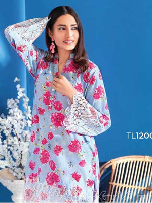 Gul Ahmed Essential Embroidered Lawn 2Pc Suit TL-12008 - FaisalFabrics.pk