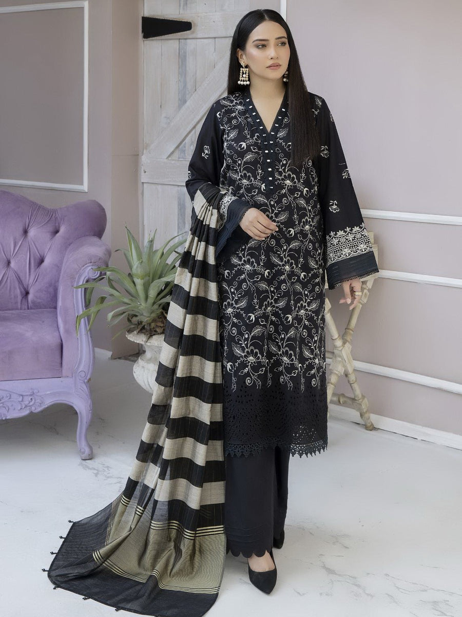 Tehzeeb by Riaz Arts Embroidered Lawn Unstitched 3 Piece Suit TL-15