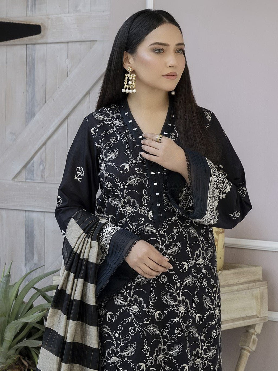 Tehzeeb by Riaz Arts Embroidered Lawn Unstitched 3 Piece Suit TL-15