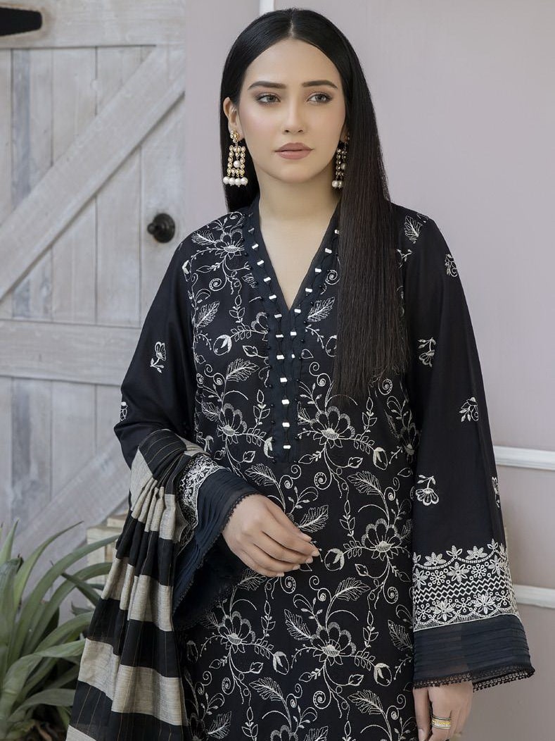 Tehzeeb by Riaz Arts Embroidered Lawn Unstitched 3 Piece Suit TL-15