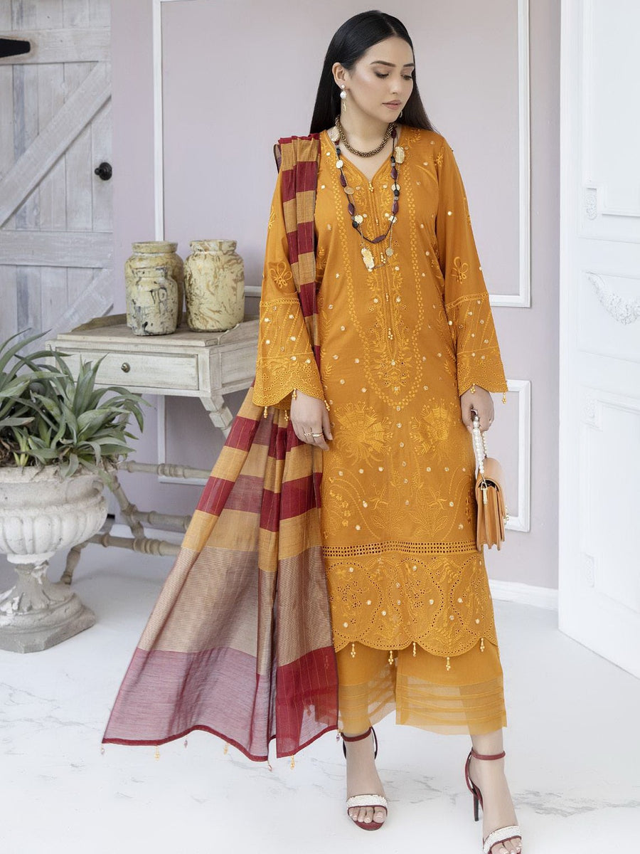 Tehzeeb by Riaz Arts Embroidered Lawn Unstitched 3 Piece Suit TL-16