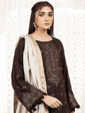 Tehzeeb by Riaz Arts Embroidered Leather Peach 3Pc Suit TL-165