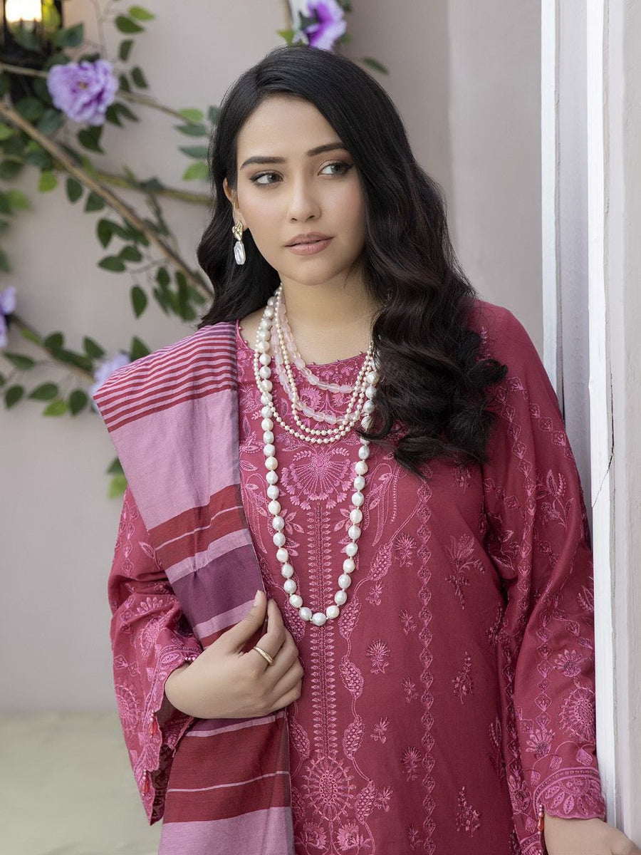 Tehzeeb by Riaz Arts Embroidered Lawn Unstitched 3 Piece Suit TL-23