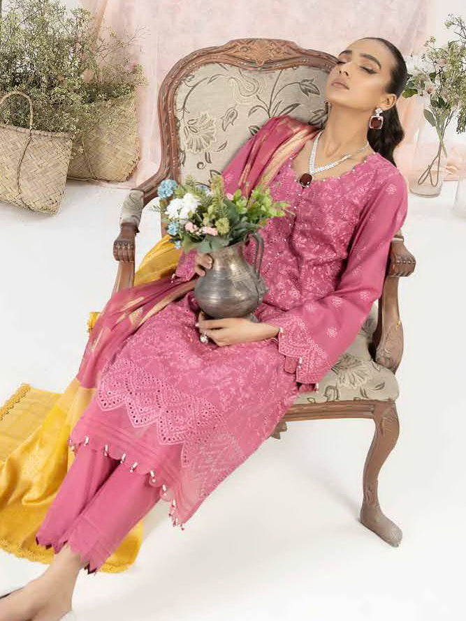 Tehzeeb by Riaz Arts Schiffli Chikankari Lawn Unstitched 3 Piece TL-27