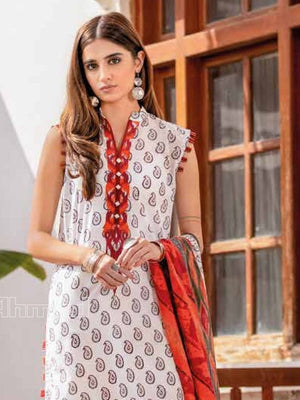 Gul Ahmed Essential Embroidered Lawn 2Pc Suit TL-316 - FaisalFabrics.pk
