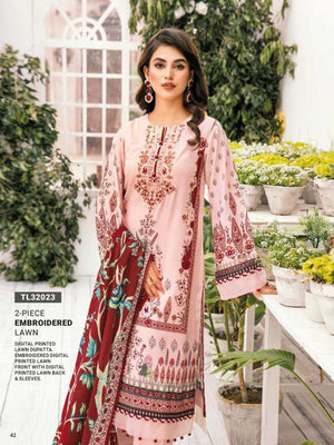 GulAhmed Summer Essential Lawn Unstitched Embroidered 2 Piece TL-32023