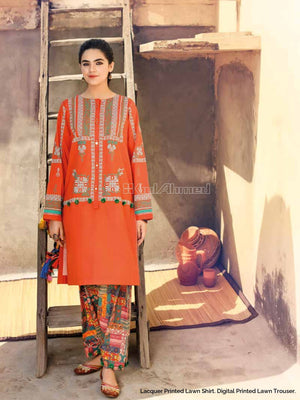 Gul Ahmed Essential Printed Lawn 2Pc Suit TL-370 - FaisalFabrics.pk