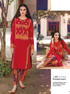 Gul Ahmed Essential Printed Lawn 2Pc Suit TL-371 - FaisalFabrics.pk