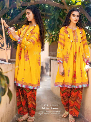 Gul Ahmed Essential Printed Lawn 2Pc Suit TL-375 - FaisalFabrics.pk