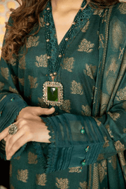 Tehzeeb by Riaz Arts Unstitchedd Velvet Jacquard 3Pc Suit TL-42