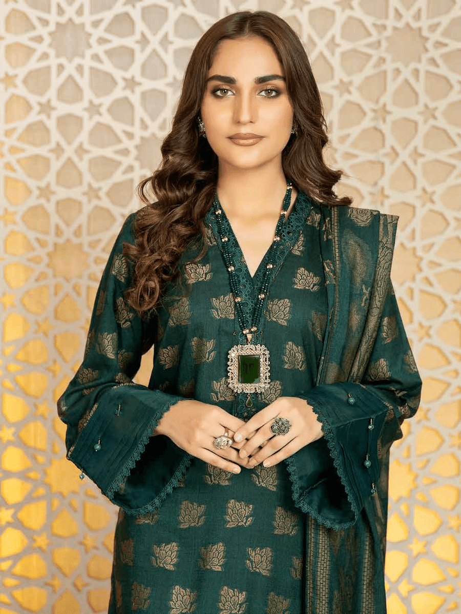 Tehzeeb by Riaz Arts Unstitchedd Velvet Jacquard 3Pc Suit TL-42