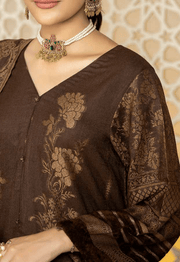 Tehzeeb by Riaz Arts Unstitchedd Velvet Jacquard 3Pc Suit TL-43
