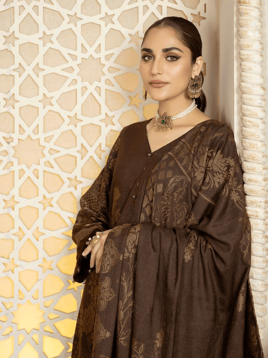 Tehzeeb by Riaz Arts Unstitchedd Velvet Jacquard 3Pc Suit TL-43