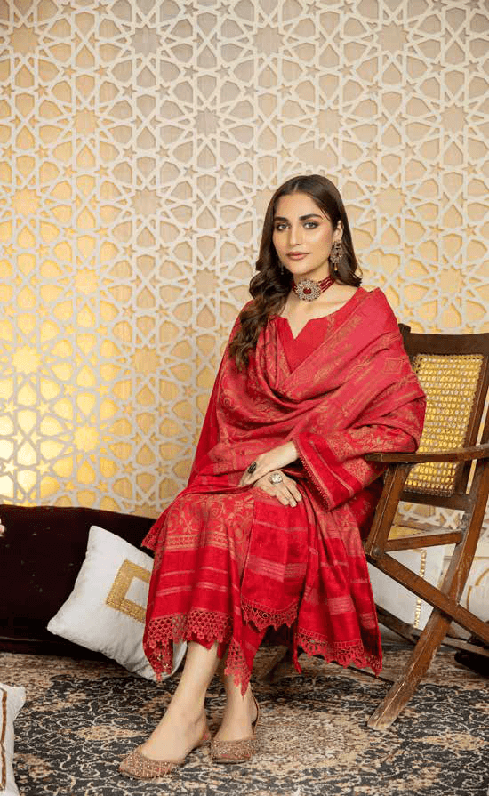 Tehzeeb by Riaz Arts Unstitchedd Velvet Jacquard 3Pc Suit TL-44