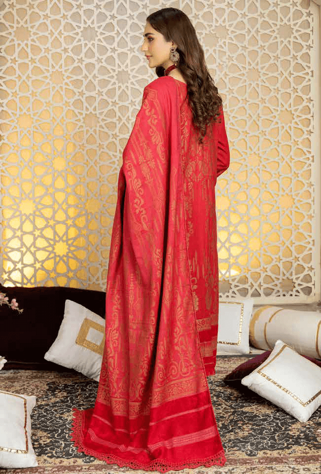 Tehzeeb by Riaz Arts Unstitchedd Velvet Jacquard 3Pc Suit TL-44