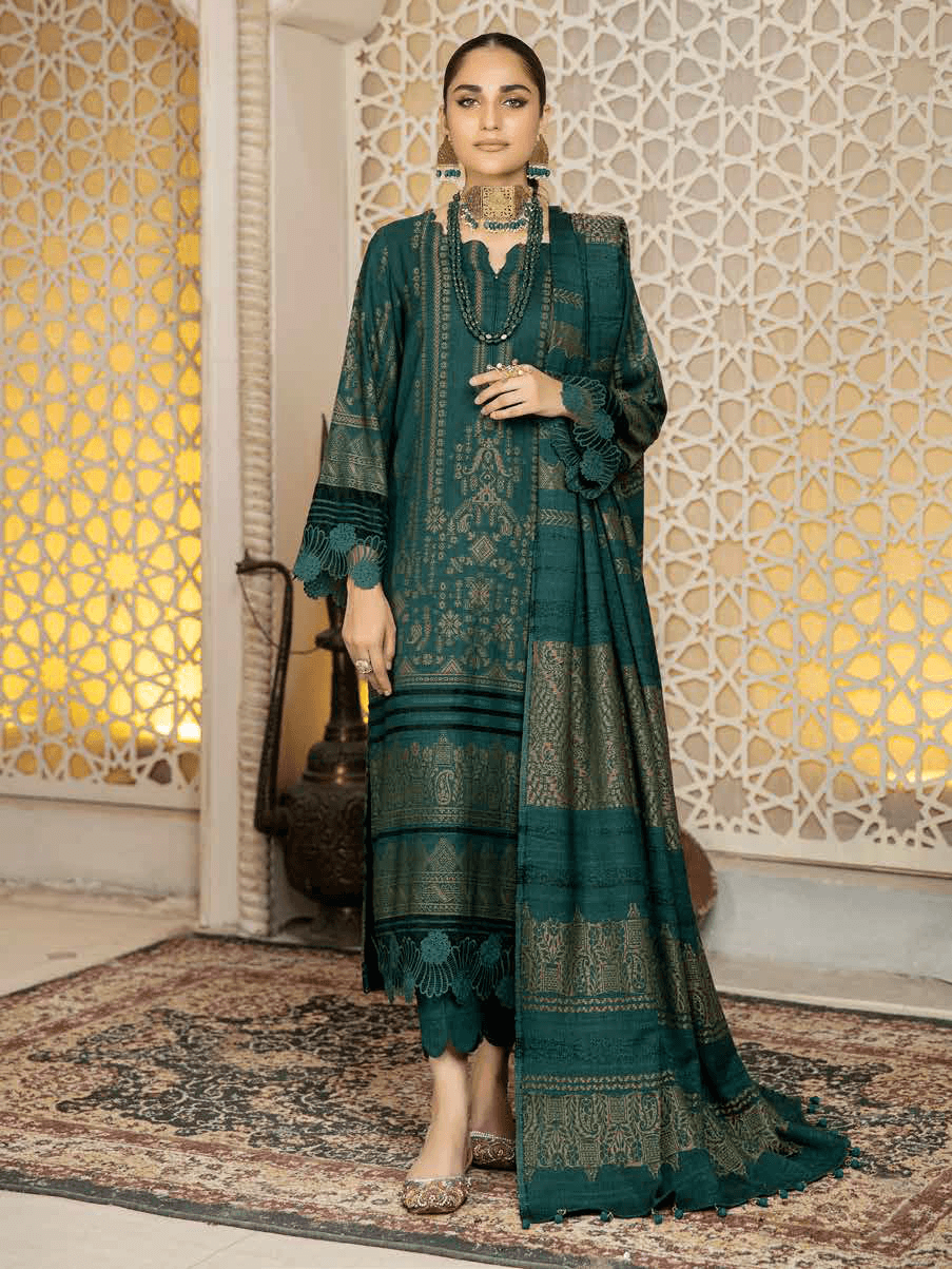 Riaz Rts Tehzeeb by Riaz Arts Unstitched Velvet Jacquard 3Pc Suit TL-47
