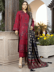 Tehzeeb by Riaz Arts Embroidered Suit With Velvet Shawl TL-73