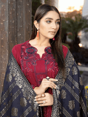 Tehzeeb by Riaz Arts Embroidered Suit With Velvet Shawl TL-73-3