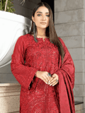 Tehzeeb by Riaz Arts Embroidered Suit With Velvet Shawl TL-76-3
