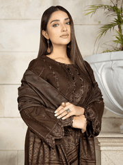 Tehzeeb by Riaz Arts Embroidered Suit With Velvet Shawl TL-77