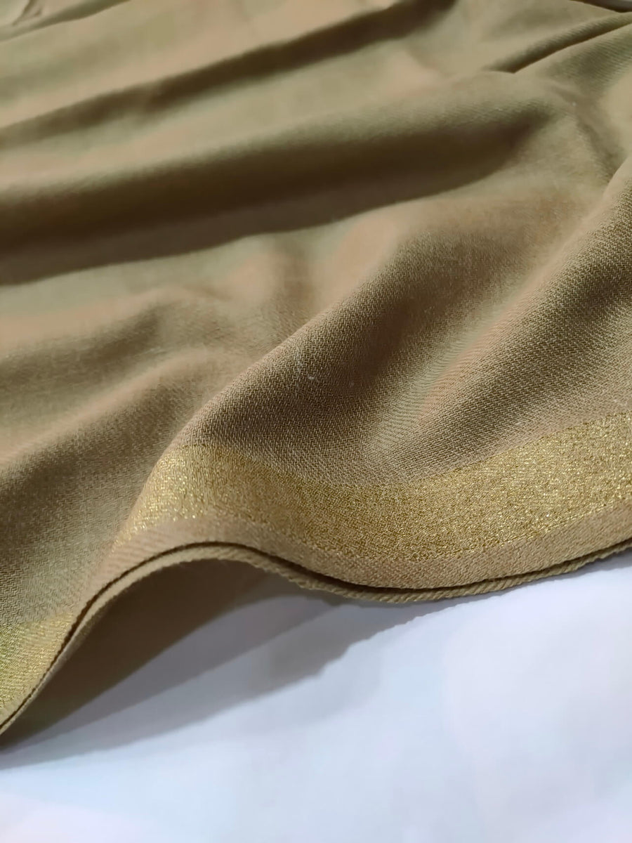 Womens Pashmina Wool Shawl with Banarasi Border RK21-69 - FaisalFabrics.pk