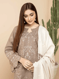 Tehzeeb by Riaz Arts khaddar with Jacquard Shawl 3Pc Suit TL-149-3