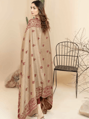 Tehzeeb by Riaz Arts khaddar with Jacquard Shawl 3Pc Suit TL-152-1