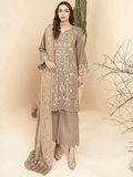 Tehzeeb by Riaz Arts khaddar with Jacquard Shawl 3Pc Suit TL-155