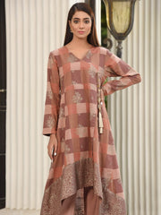 Limelight Slub Khaddar Shirt U0906 PINK Winter Collection 2019 - FaisalFabrics.pk