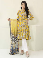 Limelight Printed Lawn Summer Unstitched 2020 3PC Suit U1172 Yellow - FaisalFabrics.pk