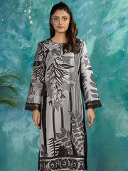 LimeLight Summer Unstitched Jacquard 1 Piece Printed Shirt U1355 Off White - FaisalFabrics.pk