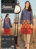 LimeLight Festive Eid Lawn Unstitched 1PCS Printed Shirt U1491 Blue - FaisalFabrics.pk