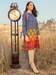 LimeLight Festive Eid Lawn Unstitched 1PCS Printed Shirt U1491 Blue - FaisalFabrics.pk