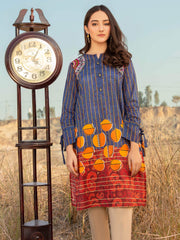 LimeLight Festive Eid Lawn Unstitched 1PCS Printed Shirt U1491 Blue - FaisalFabrics.pk
