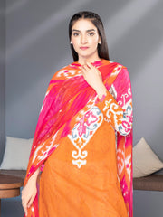 LimeLight Summer Unstitched Printed Lawn 2 Piece Suit U1750 Orange