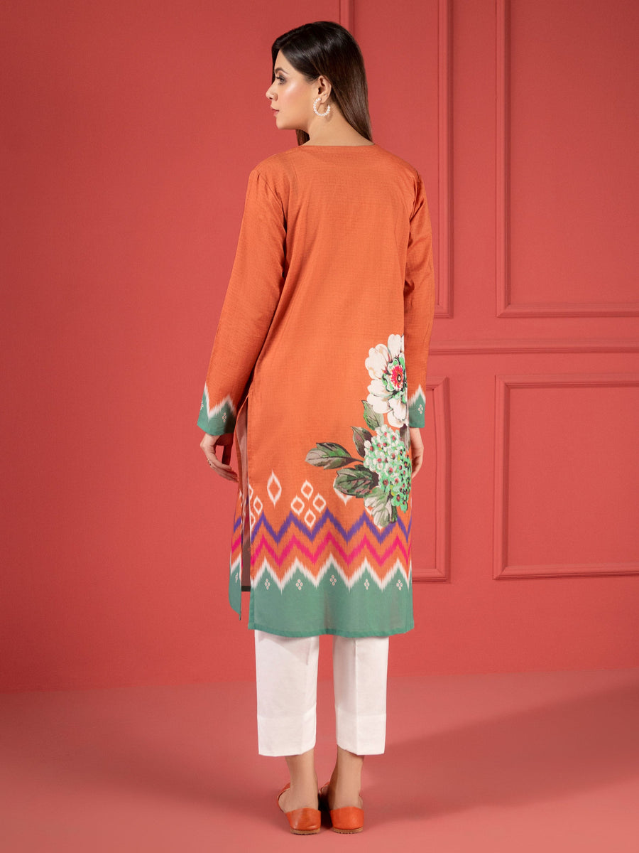 LimeLight Summer Unstitched Printed Lawn 1 Piece Shirt U1989 Peach