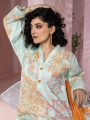 LimeLight Winter Unstitched Printed Cotton 3Pc Suit U1997 Mint