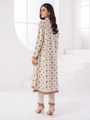 LimeLight Winter Unstitched Printed Khaddar 2Pc Suit U2068 Cream