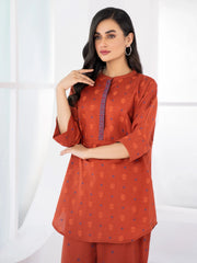 LimeLight Winter Unstitched Printed Khaddar 2Pc Suit U2068 Rust