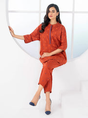 LimeLight Winter Unstitched Printed Khaddar 2Pc Suit U2068 Rust