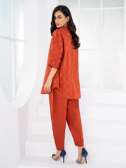 LimeLight Winter Unstitched Printed Khaddar 2Pc Suit U2068 Rust