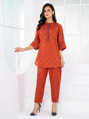 LimeLight Winter Unstitched Printed Khaddar 2Pc Suit U2068 Rust