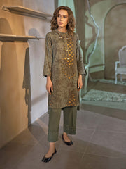 Limelight Winter Unstitched Khaddar Printed 1PC Shirt U2085 Light Green - FaisalFabrics.pk